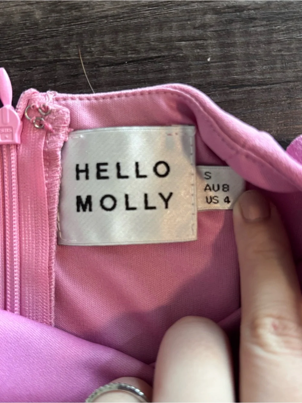Hello Molly Pink Cowl Neck Midi Dress Women's Small - Picture 7 of 11